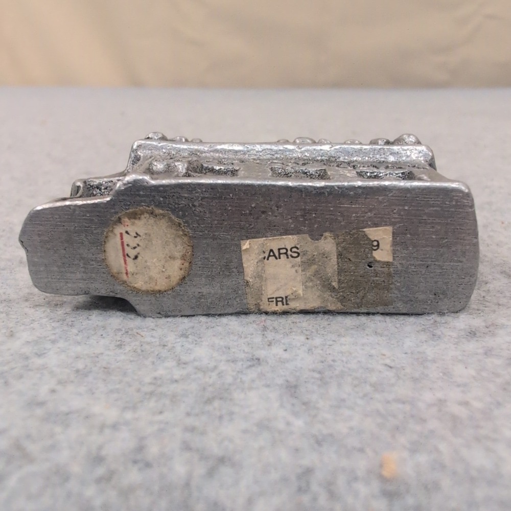 Vintage Cast Metal Christmas Schoolhouse Miniature Merry Xmas Village Decor - Picture 4 of 4